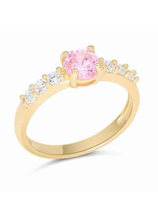 Dopring i 14K guld sidosten pink BR-8133Zpink