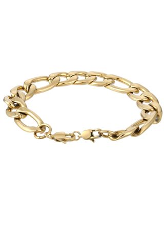 Lykka Strong Figaro guldfärgat stålarmband 21cm