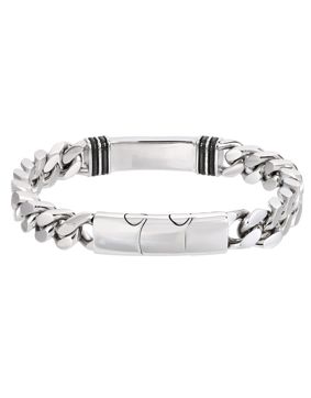 Lykken Strong tvåfärgat 12 mm stål pansararmband 22 cm