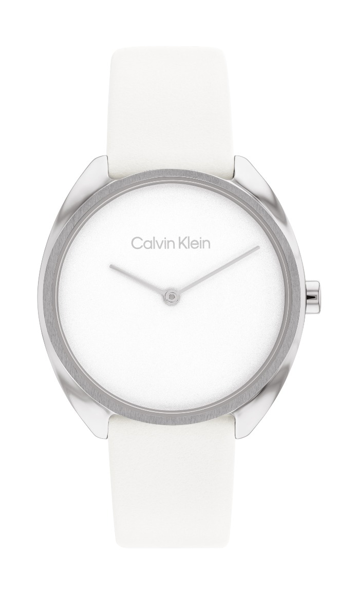 Calvin Klein Adorn silver white leather 25200274