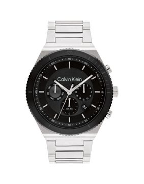 Calvin Klein Fearless dual-time silver black 25200301