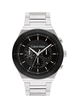 Calvin Klein Fearless dual-time silver black 25200301