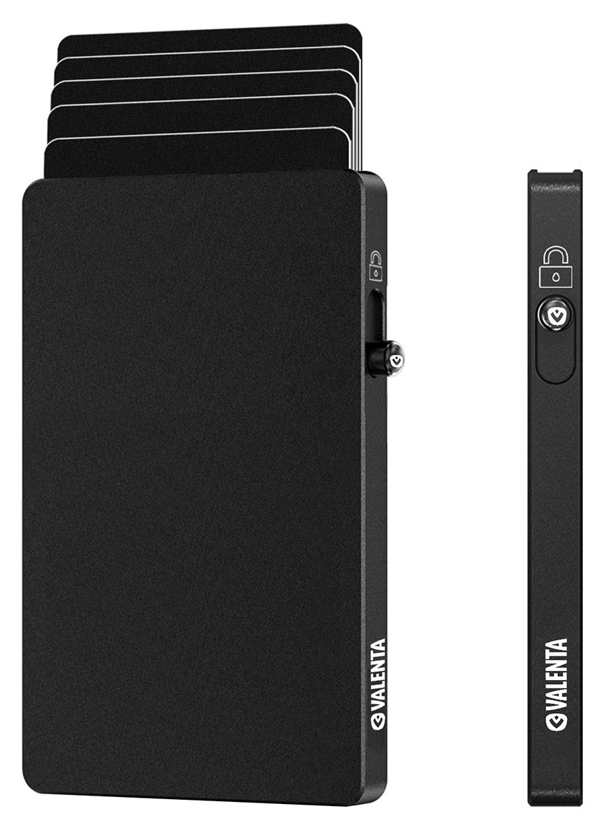 Valenta Cardprotector Aluminium Magsafe Black korthållare