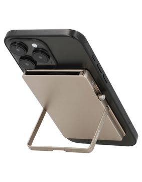 Valenta Cardprotector Aluminium MagSafe Stand Natural Titanium korthållare