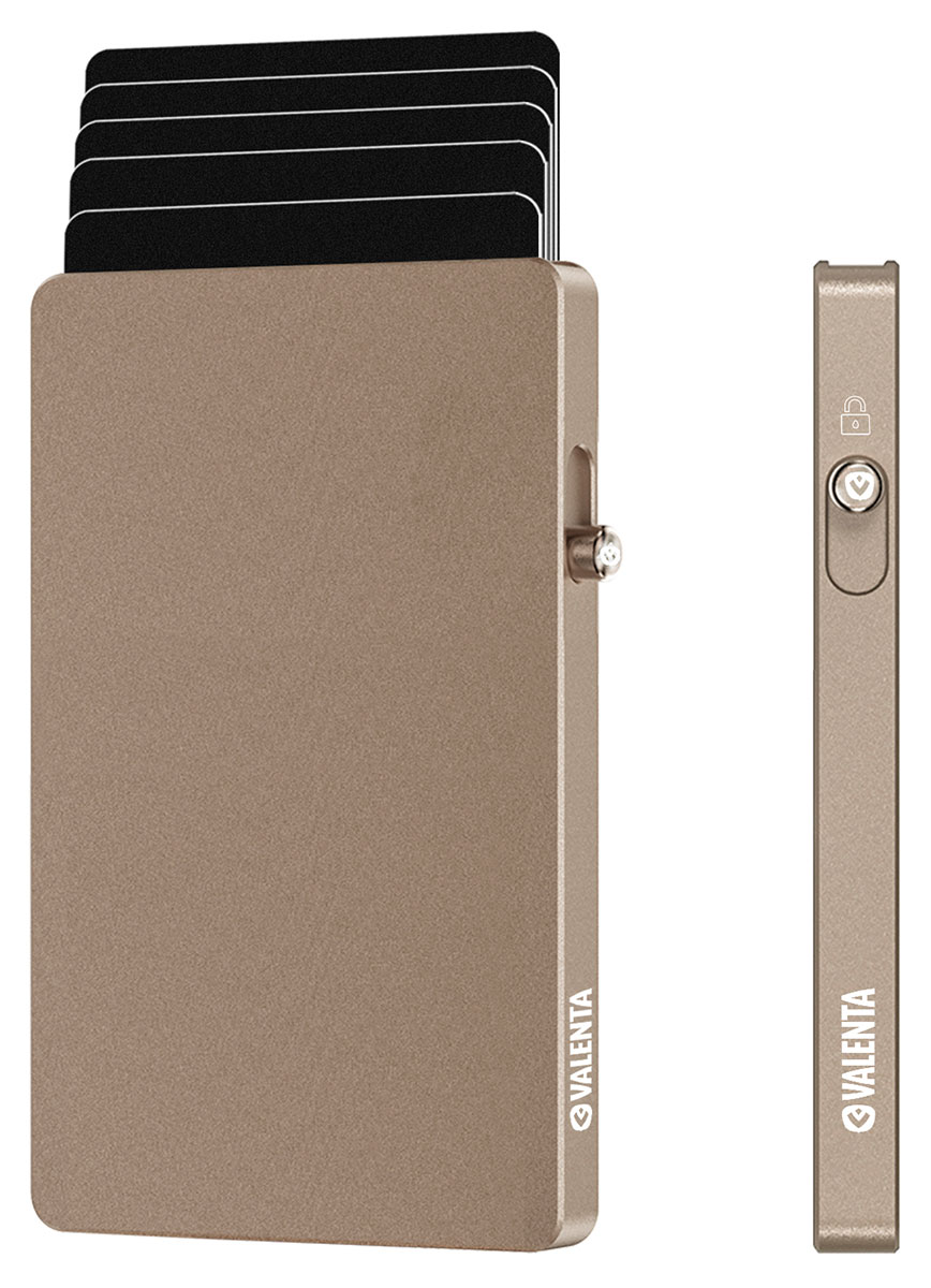 Valenta Cardprotector Aluminium Magsafe Natural Titanium korthållare