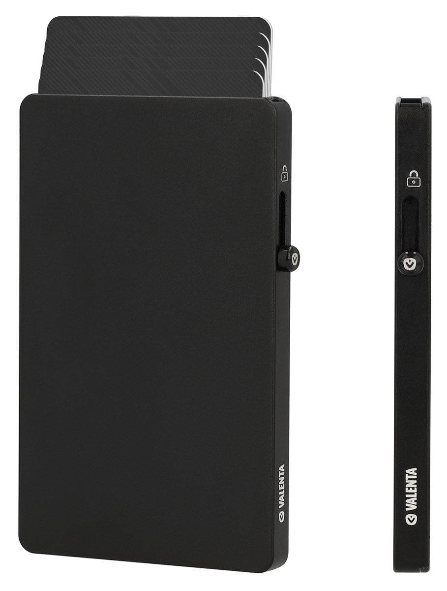 Valenta Cardprotector Aluminium Magsafe Thin Black korthållare