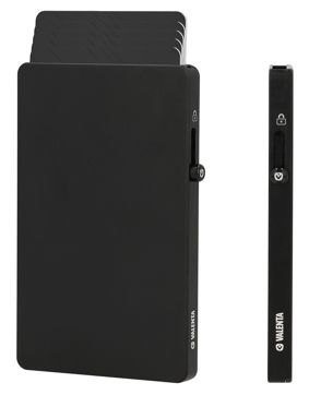 Valenta Cardprotector Aluminium Magsafe Thin Black korthållare
