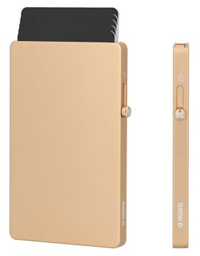 Valenta Cardprotector Aluminium Magsafe Thin Soft Gold korthållare