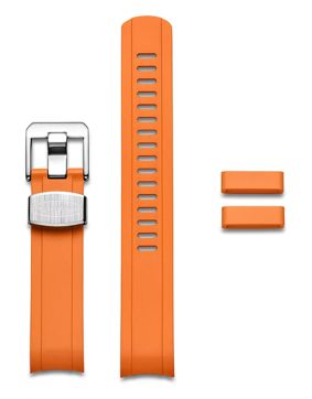 Crafter Blue CB13 Orange gummiarmband till Seiko Mini Turtle