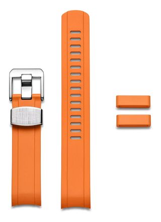 Crafter Blue CB13 Orange gummiarmband till Seiko Mini Turtle