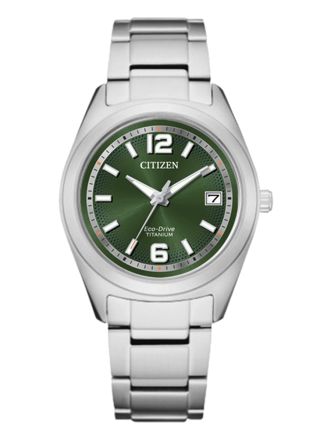 Citizen Super Titanium Entry Ladies Eco-Drive green FE6151-82X