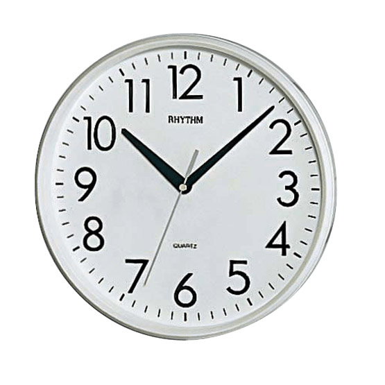Rhythm väggklocka vit CMG716-NR03