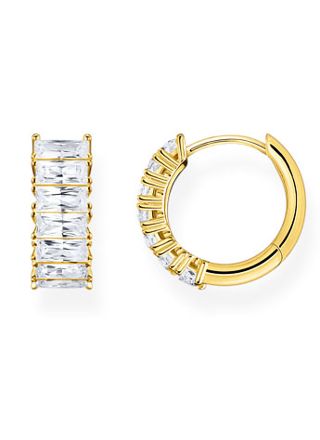 Thomas Sabo hoops white stones pavé gold CR667-414-14