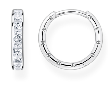 Thomas Sabo hoops white stones pavé silver CR668-051-14
