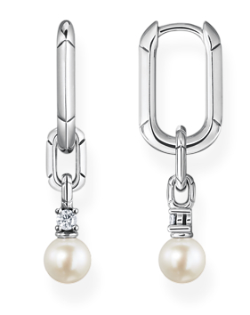 Thomas Sabo örhängen links and pearls silver CR669-167-14