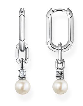 Thomas Sabo örhängen links and pearls silver CR669-167-14