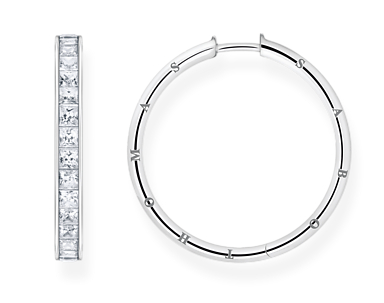 Thomas Sabo hoops white stones pavé silver CR671-051-14