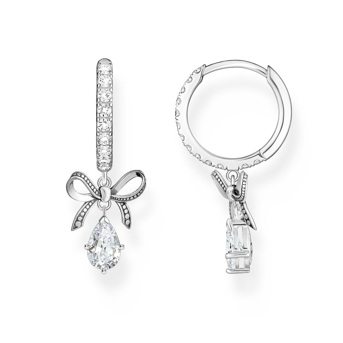 Thomas Sabo True Romance silver bow rosettörhängen CR749-643-14