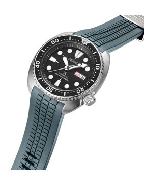 Crafter Blue CB12 Grey gummiarmband för Seiko Turtle