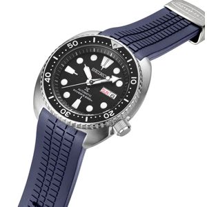 Crafter Blue CB12 Navy gummiarmband för Seiko Turtle main product photo