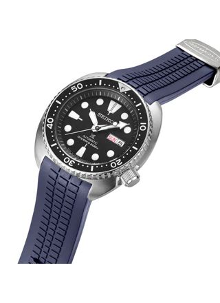 Crafter Blue CB12 Navy gummiarmband för Seiko Turtle