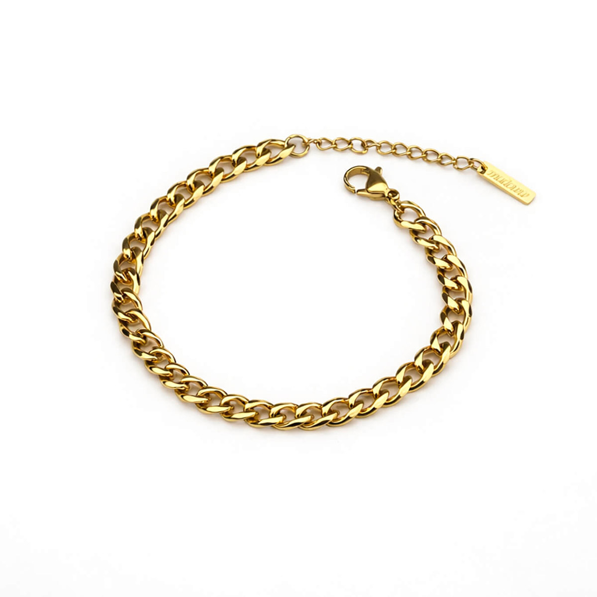 Madoww Unisex Cuban Chain förgyllt armband 20 cm