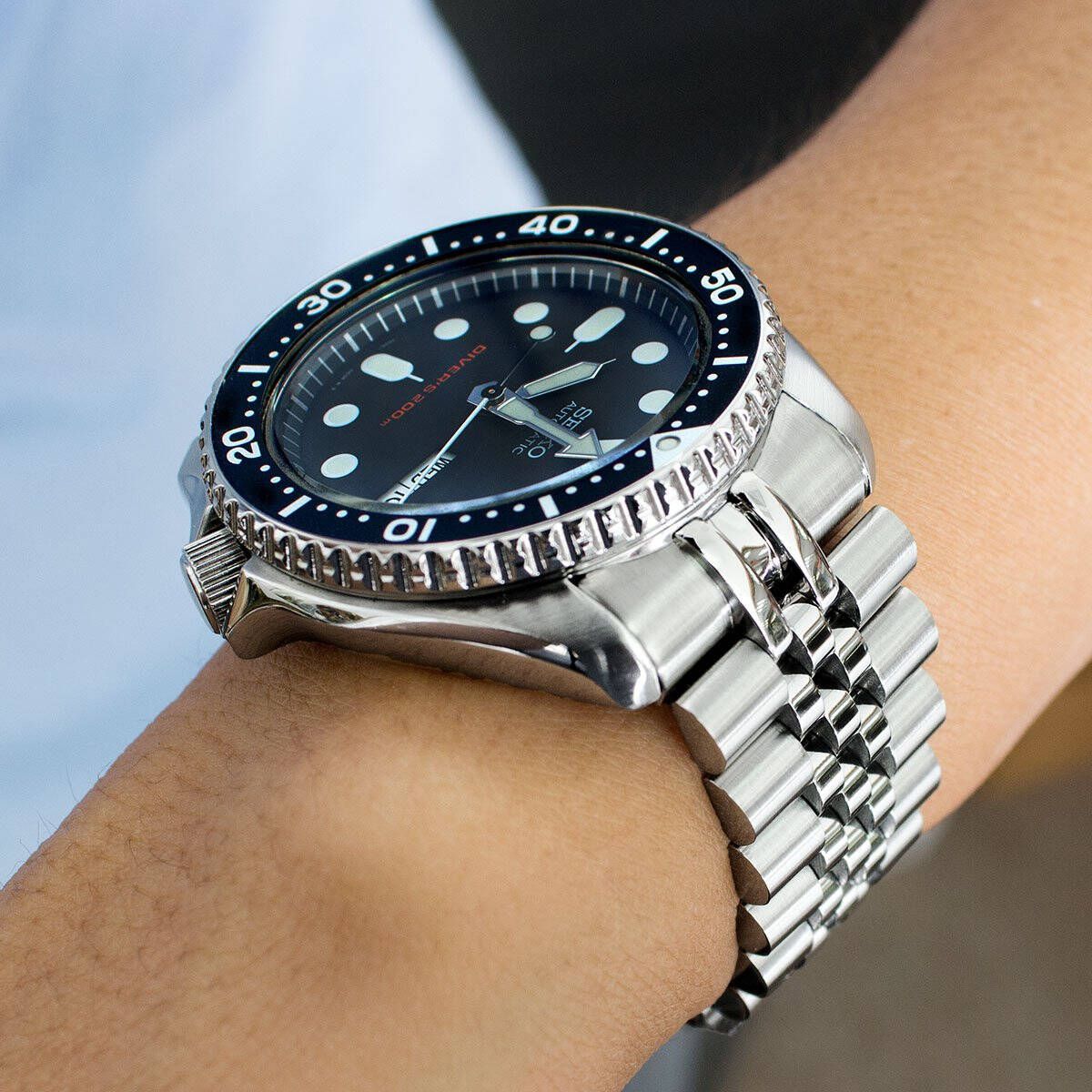 MiLTAT Super-J Louis Brushed stålarmband till Seiko SKX SS221803B020 -  klockmagasinet.com