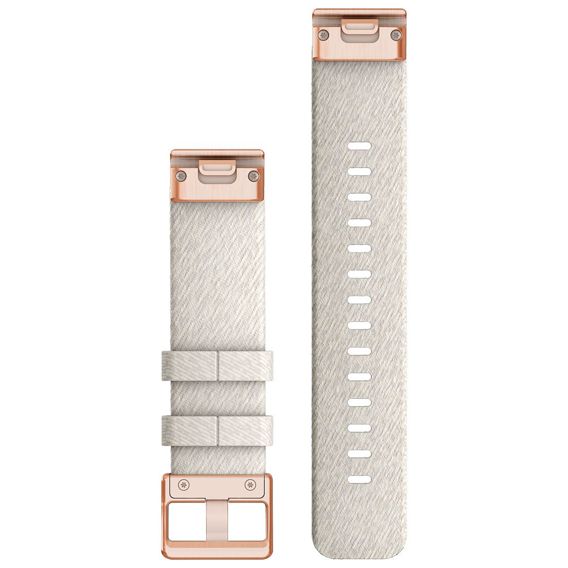 Garmin Quickfit 20 mm Cream Heathered Nylon Strap, Rose Gold Hardware