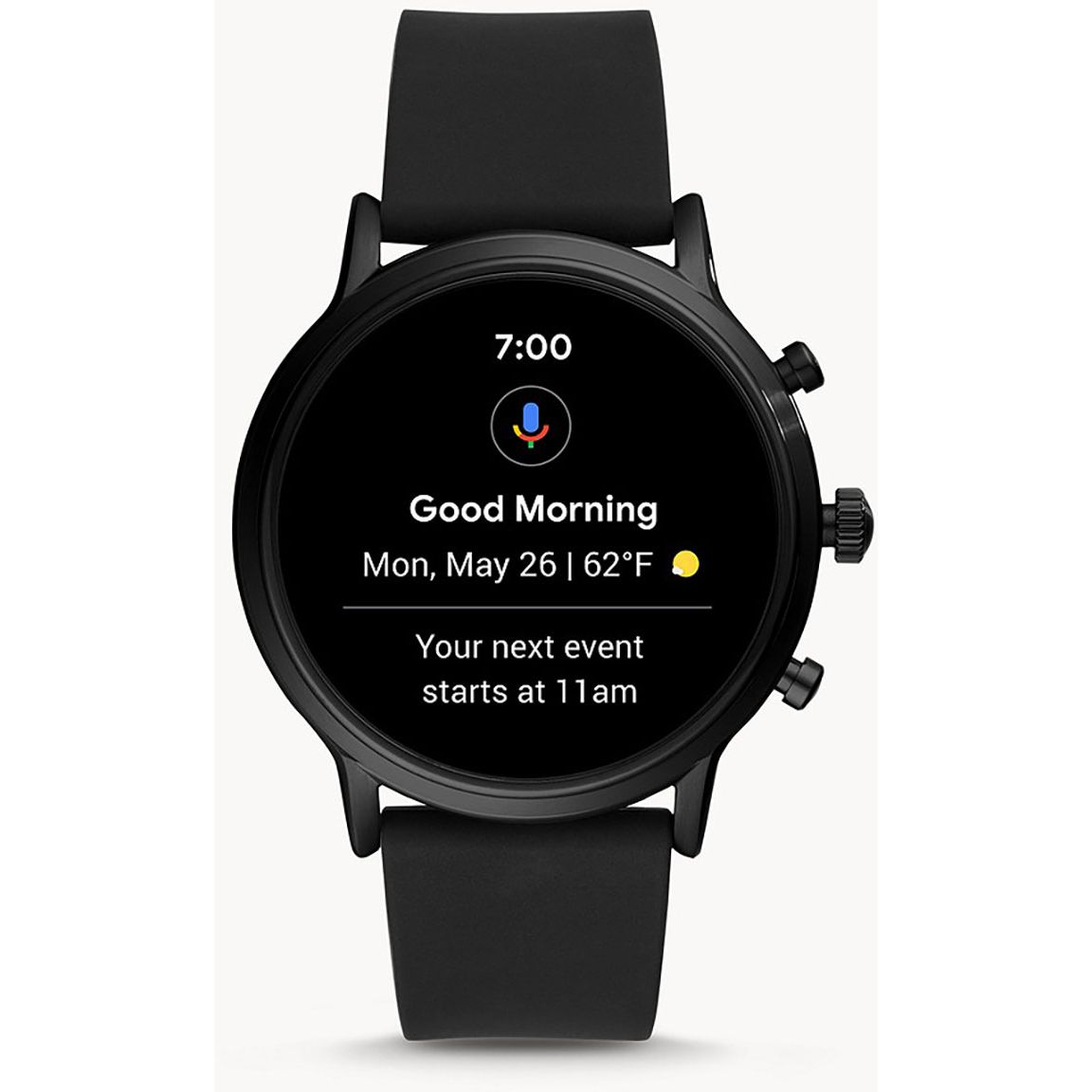 fossil men gen 5 smartwatch the carlyle hr black silicone ftw4025