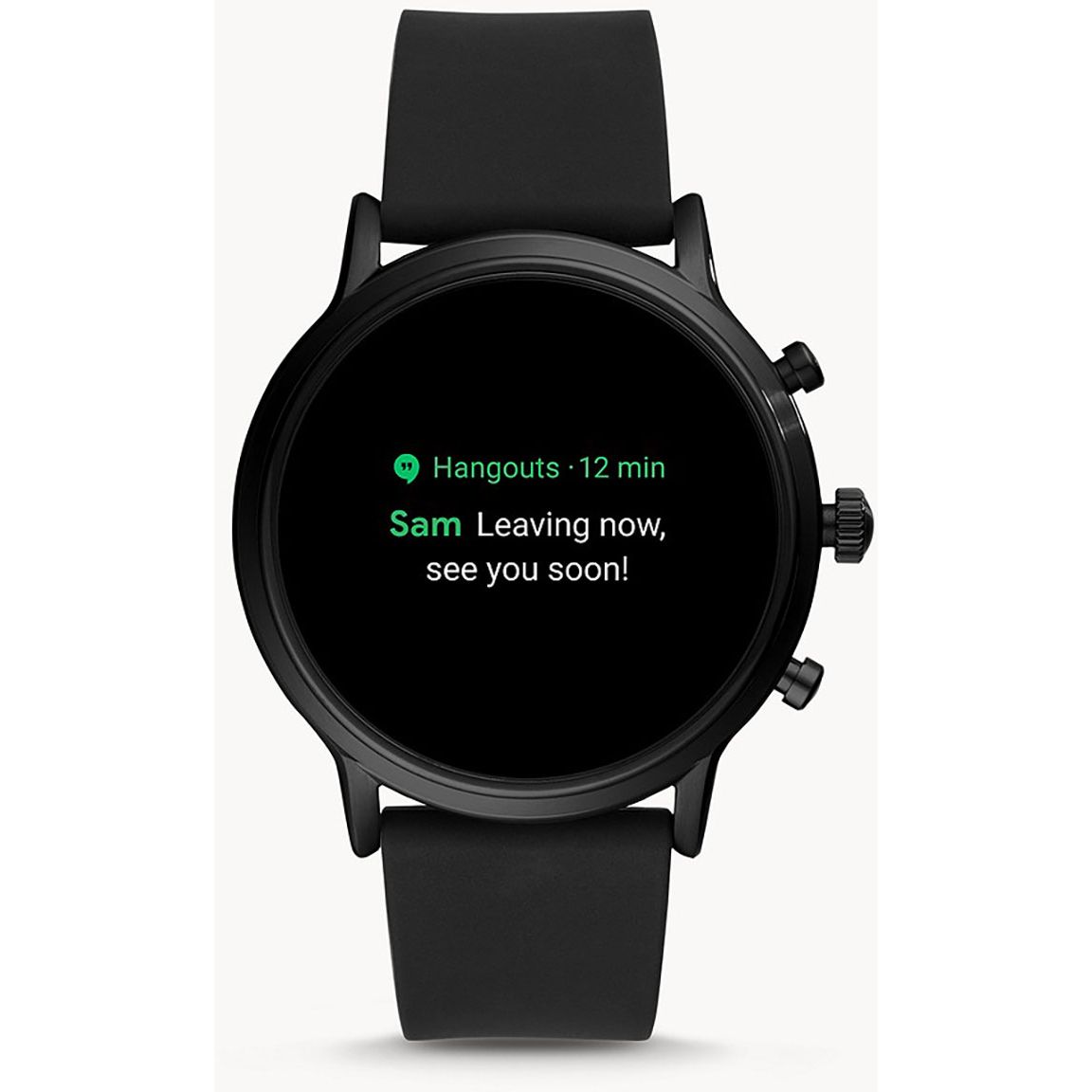 fossil gen 5 smartwatch the carlyle hr black silicone