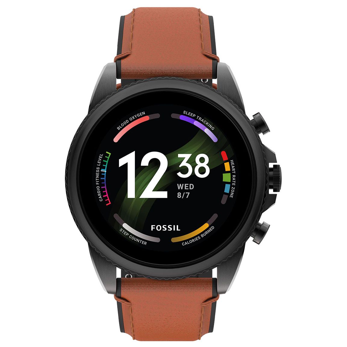 Fossil Gen 6 Brown Leather smartklocka 44 mm FTW4062 - klockmagasinet.com