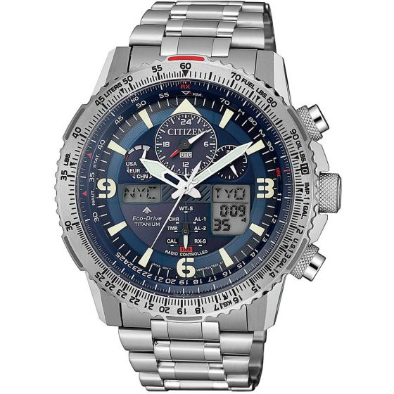 klockmagasinet.com | Citizen Promaster Eco-Drive Chronograph Radio-Controlled Titanium JY8100-80L