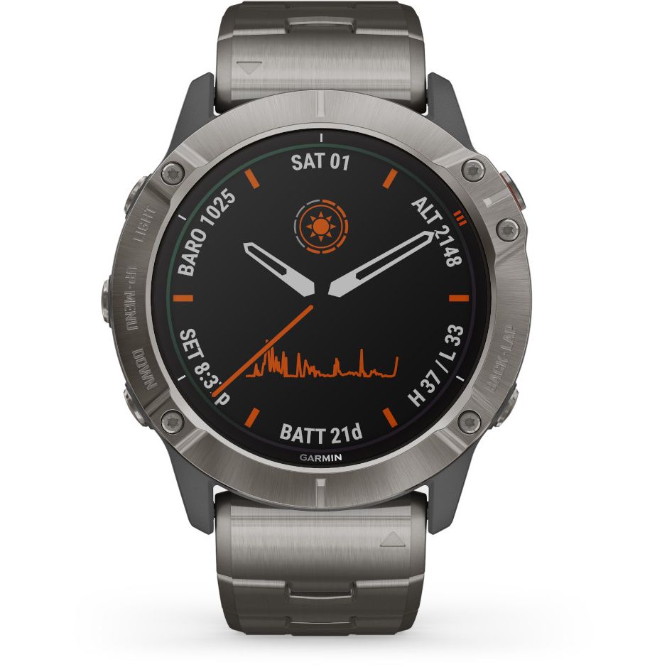 Garmin Fenix 6X Pro Solar Titanium smartklocka 010-02157-24 -  klockmagasinet.com