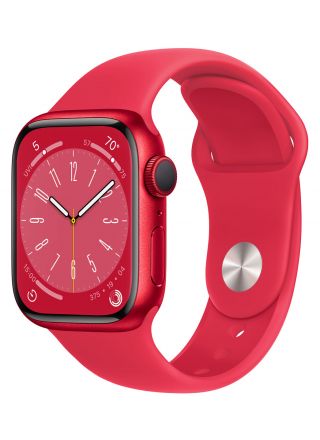 Apple Watch Series 8 GPS (PRODUCT)RED Aluminium Case 45 mm (PRODUCT)RED Sport Band MNP43KS/A