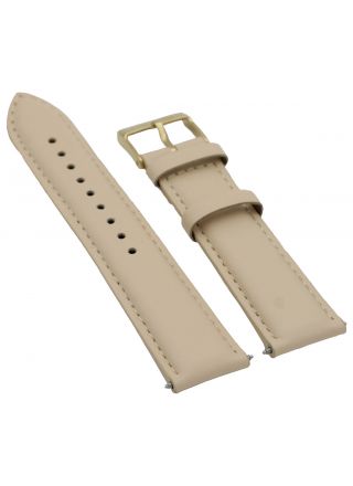 Tiima 20 mm beige/nude läderarmband med guldfärgat spänne