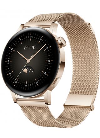 Huawei Watch GT 3 42 mm Rosegold with Gold Metal Strap 55027151