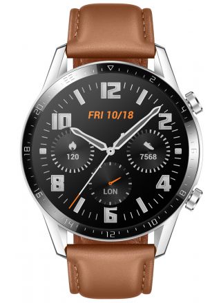 Huawei Watch GT2 (46mm) Brun läder armband smartklocka 55024470