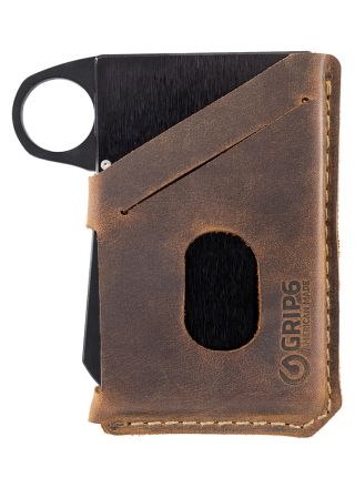 GRIP6 Brown Leather Ninja korthållare