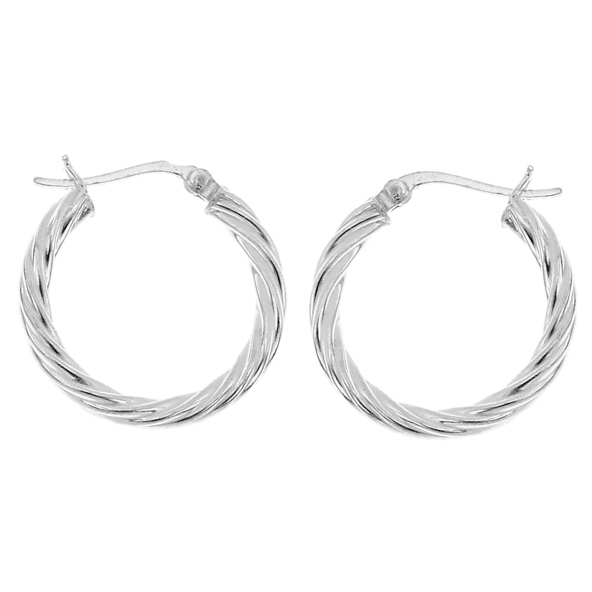 Lykka Casuals twisted creolörhängen i silver