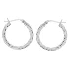 Lykka Casuals twisted creolörhängen i silver