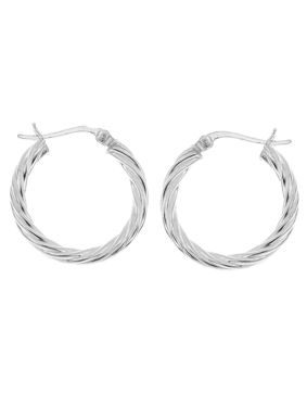 Lykka Casuals twisted creolörhängen i silver