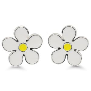 Silverörhängen blomma emalj DE-0500valk main product photo