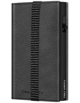Tru Virtu Click & Slide Strap Edge Wallet Nappa Black RFID