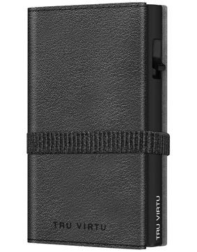 Tru Virtu Click & Slide Strap Cross Wallet Nappa Black RFID