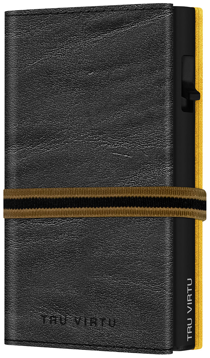 Tru Virtu Click & Slide Strap Cross Wallet Caramba Black RFID