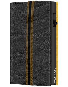 Tru Virtu Click & Slide Strap Edge Wallet Caramba Black RFID