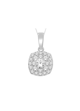 Lykka Elegance halo-diamant berlock vitguld