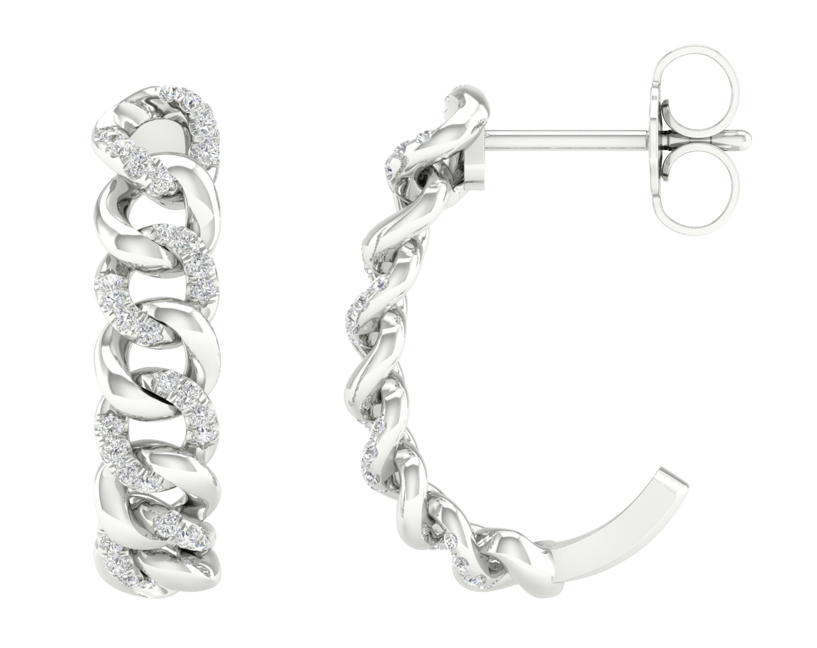 Lykka Elegance creole diamantörhängen 