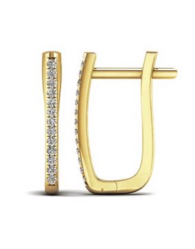 Lykken Elegance ovala diamant huggies i gulguld