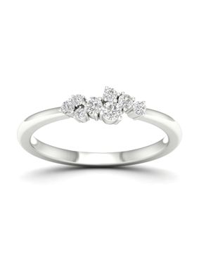 Lykka Elegance vitgulds multisten diamantring 0.20 ct